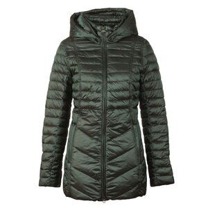 Barbour Linton Quilt Jacket Down Alternative US 4 UK 8 Emerald